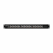 Patch panel RACK 12 portova, PoE, crni