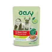 Oasy | Dog Adult Trakovi v omaki govedina & korenje  100g