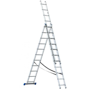 G21 aluminijasta trodelna lestev 3x11 stopnic 7,6m