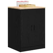 Garažni ormar za odlaganje crni 60x51x85 cm masivne borovine
