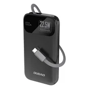 DUDAO K31 10000 mAh 22,5 W PD prenosna baterija z vgrajenim kablom - črna
