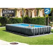 Intex Ultra XTR Rectangular Frame sa celicnom konstrukcijom i pešcanom pumpom – 9.75m x 4.88m x 1.32m