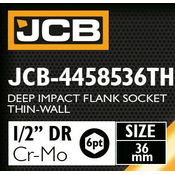 JCB UDARNA GLAVA DUBOKA tanko zidna 1/2 Cr-Mo 6-kutna 36mm