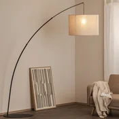 TK Lighting Stojalo Moby Nature s tekstilnim senčnikom - Dnevna soba/jedilnica - črna, bež - Kovina