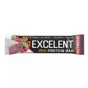 NUTREND Excelent proteinska plocica s okusom ribizla i brusnice 25% 18 x 85 g