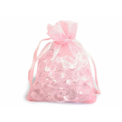 Darilna vrečka 9x11 cm organza - roza (10 kosov)