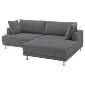 UPPAKRA Modularna sofa trosed, s lenjivcem, desno/Johanneshov tamnosiva