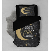 HOME Mey posteljina i love you to the moon and back 3d 160x220cm crna ( 3D-1254T )