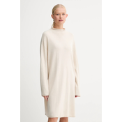 Haljina s primjesom vune Marc OPolo boja: bež, mini, oversize, 509511867033