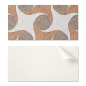shumee Paket PVC ploščic z vzorcem, samolepilnih, za spalnico, vzorec s krogi in valovi, 10x40x20 cm