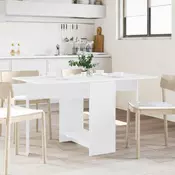 vidaXL Jedilna miza 138 x 70 x 73,5 cm Inženirski les Bela Pravokotna