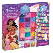 MAKE IT REAL Kreativni set za pravljenje narukvica za devojcice Disney Princess Royal Rounds: Heishi Beads Charm Set