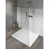 VARIO GOLD MATT Enodelna steklena plošča za prho, prostostoječa, prozorno steklo, 1300 mm - Gelco - VARIO - 36 - Enostranski zaslon Walk - 1300 - 2000 - 8 - 14