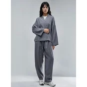Busem Kimono temno siva
