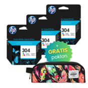 HP - Komplet tinta HP N9K05AE nr.304 (boja), original, 3 komada + GRATIS POKLON