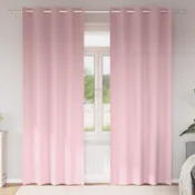 Zavese za zatemnitev z obroči 2 kos Baby roza 245 x 140 cm