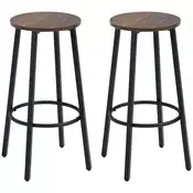 Homestar Set barskih stolov 2 kosa 42x42x65 cm rjave barve