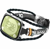 GS Usnjen pašček za Huawei Watch Fit 4/4 Pro/3, črne barve