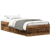 Vidaxl Posteljni okvir brez vzmetnice star les 90x190 cm