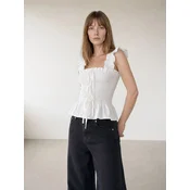 ARMIE Top The Emma Slim-Fit Bow Top bela