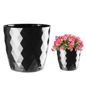 Galicja Dekorativni črni plastični pokrov Cristal 12x11 cm