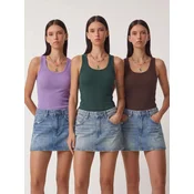 Happiness Istanbul Top Tanktops & Camis temno zelena