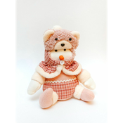 MAISON ADORABLE Novogodišnji plišani Sneško Belic 30 cm, Belo- roze