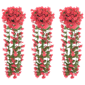 vidaXL Vijenci od umjetnog cvijeca 3 kom boja ruža 85 cm