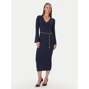 MICHAEL Michael Kors Pletena obleka MF5835G4VR Mornarsko modra Slim Fit