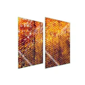 shumee ZAŠČITNA STEKLENA KROŽNIKA ZA KUHINJO 2x35x52 MEDENA