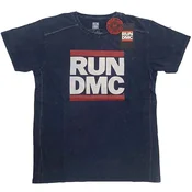 Run DMC Logo (Wash Collection) Navy Blue XL Majica