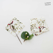 Beli podstavki za kozarce z božičnim motivom v kompletu 4 ks – Linen Tales