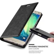 Cadorabo Cadorabo Ohišje, združljivo z Samsung Galaxy A5 2015 v nočna črna - Zaščitni ovitek z magnetnim zapiranjem, stoječo funkcijo in režo za kartice, (20549030)
