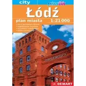 Lodž. Plastificiran zemljevid / Načrt mesta. Objavljeno 2024.