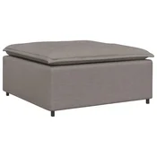 Vidaxl Modularni kavč s podnožjem, sivo-rjav 100x100x48 cm
