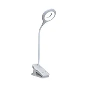 LIVEFY Reading LED svetilka s sponko + kabel USB-C, bela