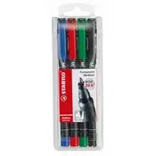 Set alkoholnih markera, 1 mm, STABILO OHPen M, 4 različite boje 843/4