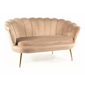 Kavč Detroit 163 (Beige) Svetlo rjava, 135x76x77cm, Blago, Noge: Kovina