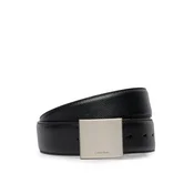 Calvin Klein Pas Dress Plaque Pebble 35Mm Adj LV04D7080G Črna