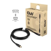 CLUB3D USB 3.2 Type C Mini DisplayPort transformator Crno 2m CAC-1561