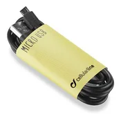 Kabel CELULLARLINE TECH AWAY, microUSB, 0,9m, črn