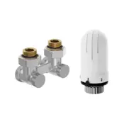 Mexen G03 termostatski komplet z dvema cevmi DN50, kotni 1/2x3/4, nikel - W911-012-938-01