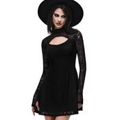 Ženska obleka z dolgimi rokavi KILLSTAR - BELLAS CURSE - črna - KSRA015226