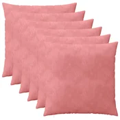 vidaXL Prevleka za blazino 6 pcs HEERLEN Roza 65 x 65 cm Žamet