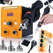 Rosfix ROSFIX SET SPAJKALNA POSTAJA 858D – HOT-AIR 700W, 3 ŠOBE, BUT ŠOBA 8X9 MM | 100–500 °C, SPOJKE 100 KOS, (5000075843)