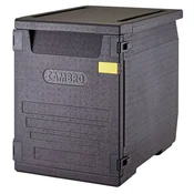 Termoizolacijski zaboj Cambro Cam GoBox, sprednje polnjenje, 600 x 400 mm, brez utorov, 155 l, črn