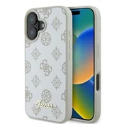 slomart Etui Guess Peony Script Logo MagSafe za iPhone 16 - belo