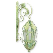 Casa Padrino Baroque Outdoor Wall Lantern Green 29 x 47 x H. 93 cm - Magnificent Metal Outdoor Lantern - Garden Wall Lantern - Outdoor Lighting in Baroque Style - Baroque Outdoor Lighting