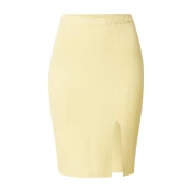Womens ribbed skirt soft yellow