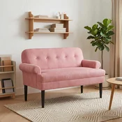 Dvojnica s gumbi Roza 120 x 66 x 78 cm Žamet